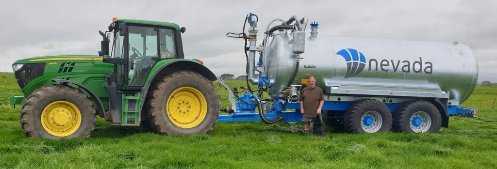 Slurry Tankers: The Safe Option for Health, Safety and Compliance 11 Darryl with his bigger Nevada 16,500L Tandem Slurry Tanker