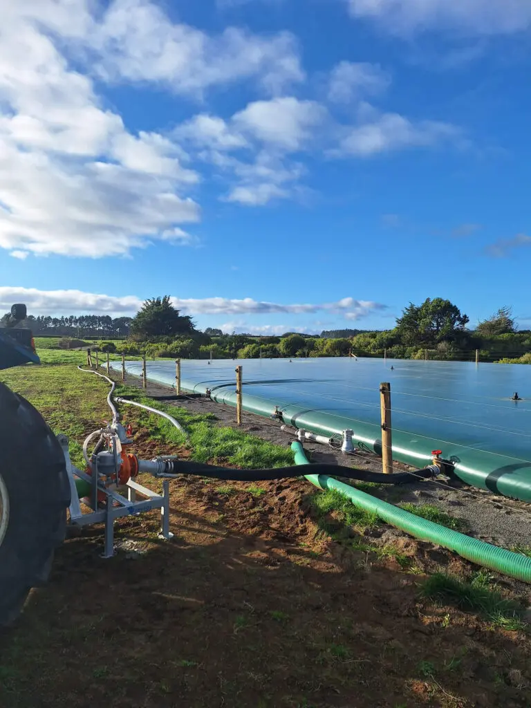 How to Stir an Effluent Bladder Tank 4 Nevada PTO Pump stirring a Bladder Tank through side port