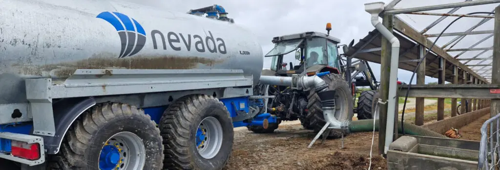 What is the Best Way to Manage Effluent from a Slatted Floor Cow Barn? 1 Nevada Hero Slatted Floor Barn and Slurry Tanker