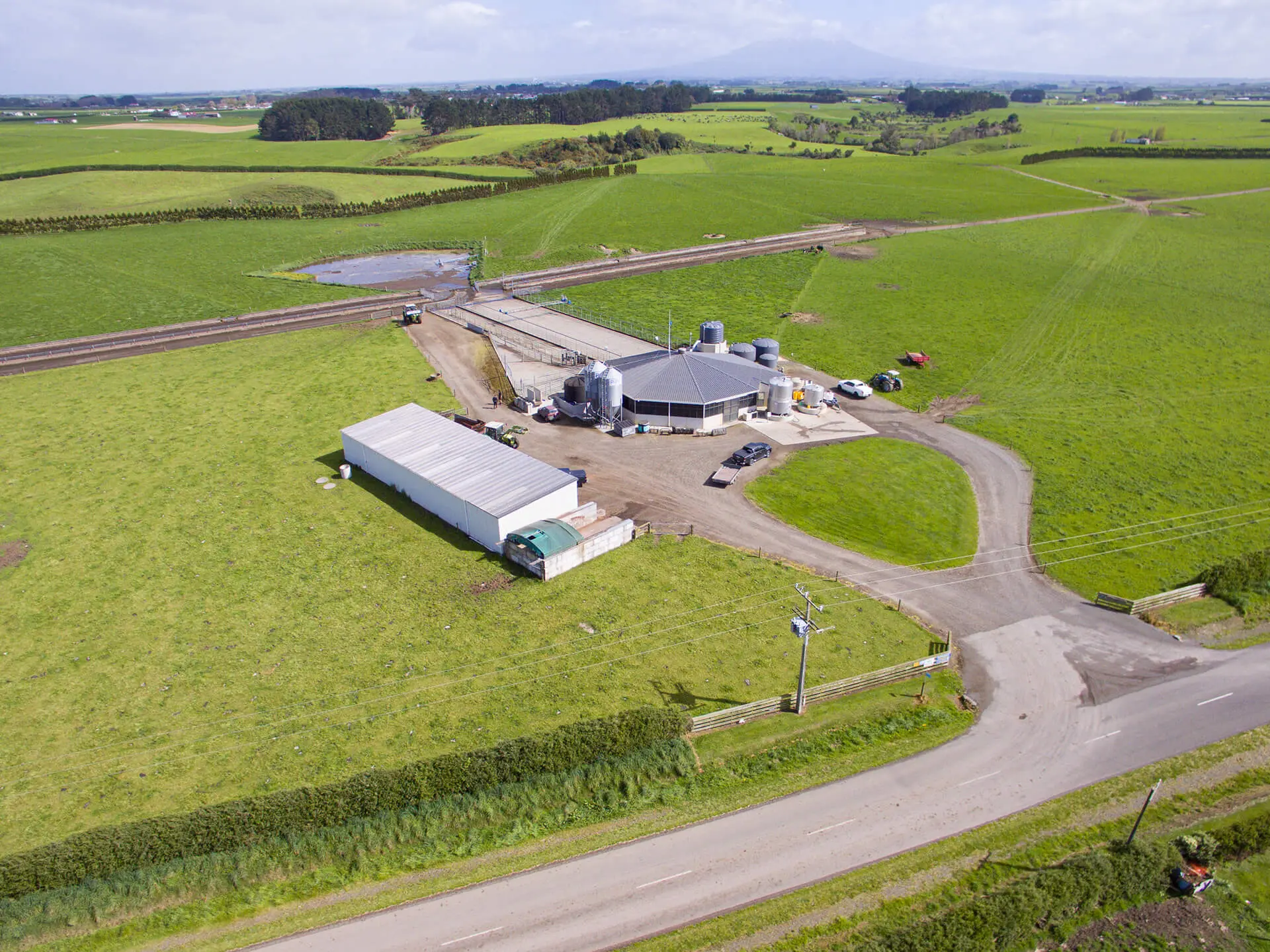 Cameron Johnsontons dairy farm from the air
