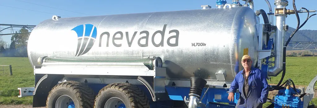 Slurry Tankers: Don’t be Fooled by Zinc Paint 6 Nevada hero Gavin standing proudly in front of his Slurry Tanker