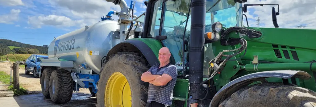 Is my Tractor too Small for a Slurry Tanker? 6 Neil stands proud infront of his new Nevada Tandem Slurry Tanker