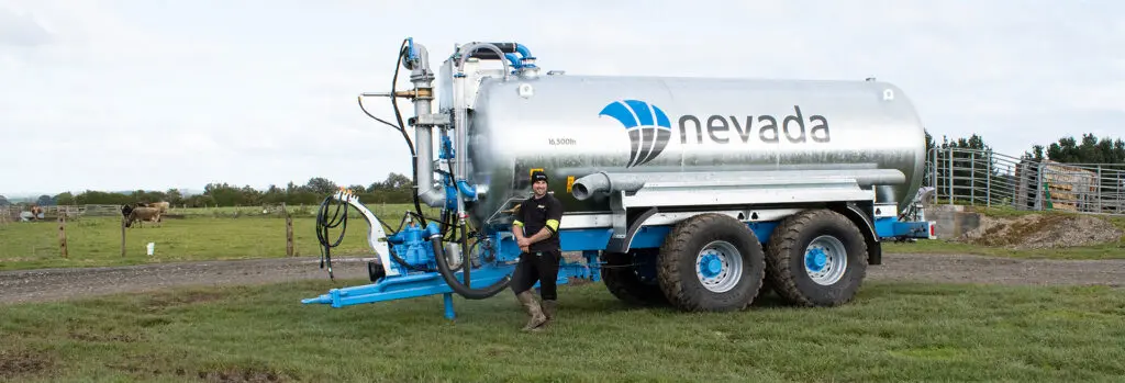 Servicing your Slurry Tanker 1 Josh standing proudly infront of his Nevada 10,000L Tandem Slurry Tanker