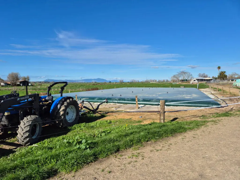 PTO Effluent Pump stirring a bladder tank