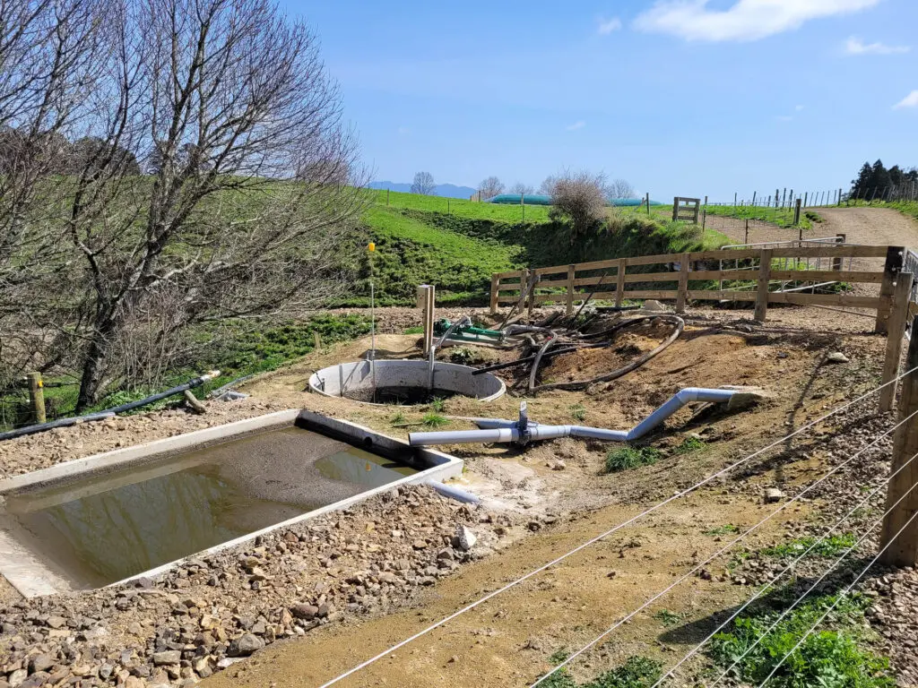 5 Cost Effective Strategies for Effluent Management Systems 2 Sump and stone trap gravity fed from dairy shed