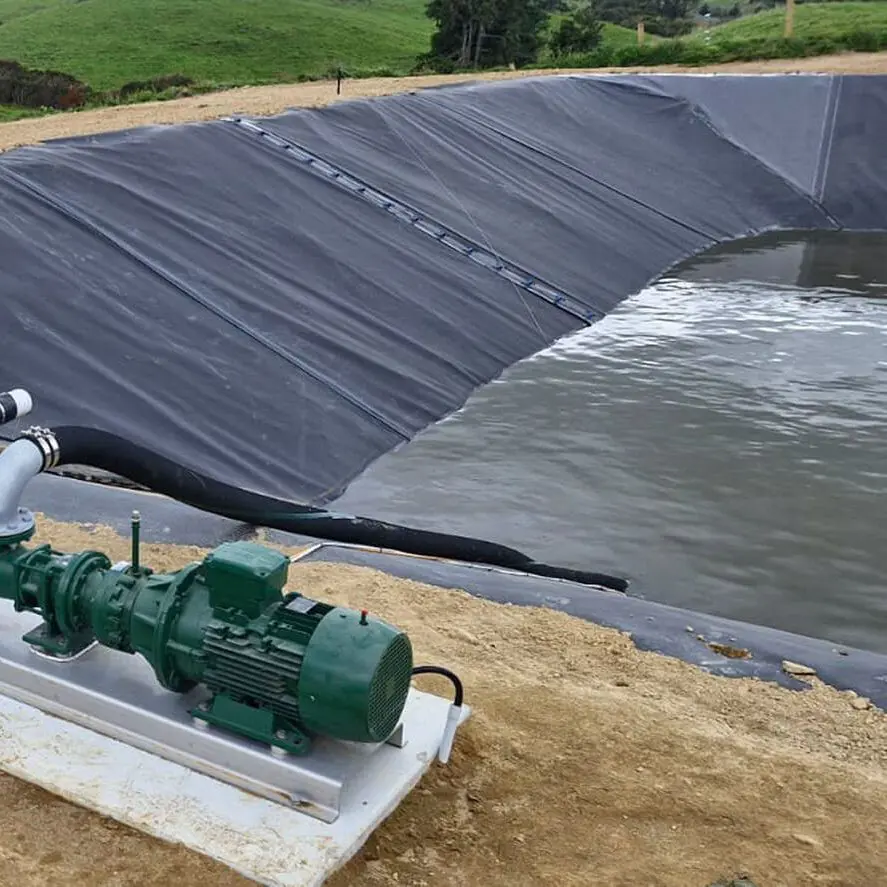 What is an effluent pump used for? Here is a great example PC pump beside a HDPE pond used to transfer effluent across the farm.