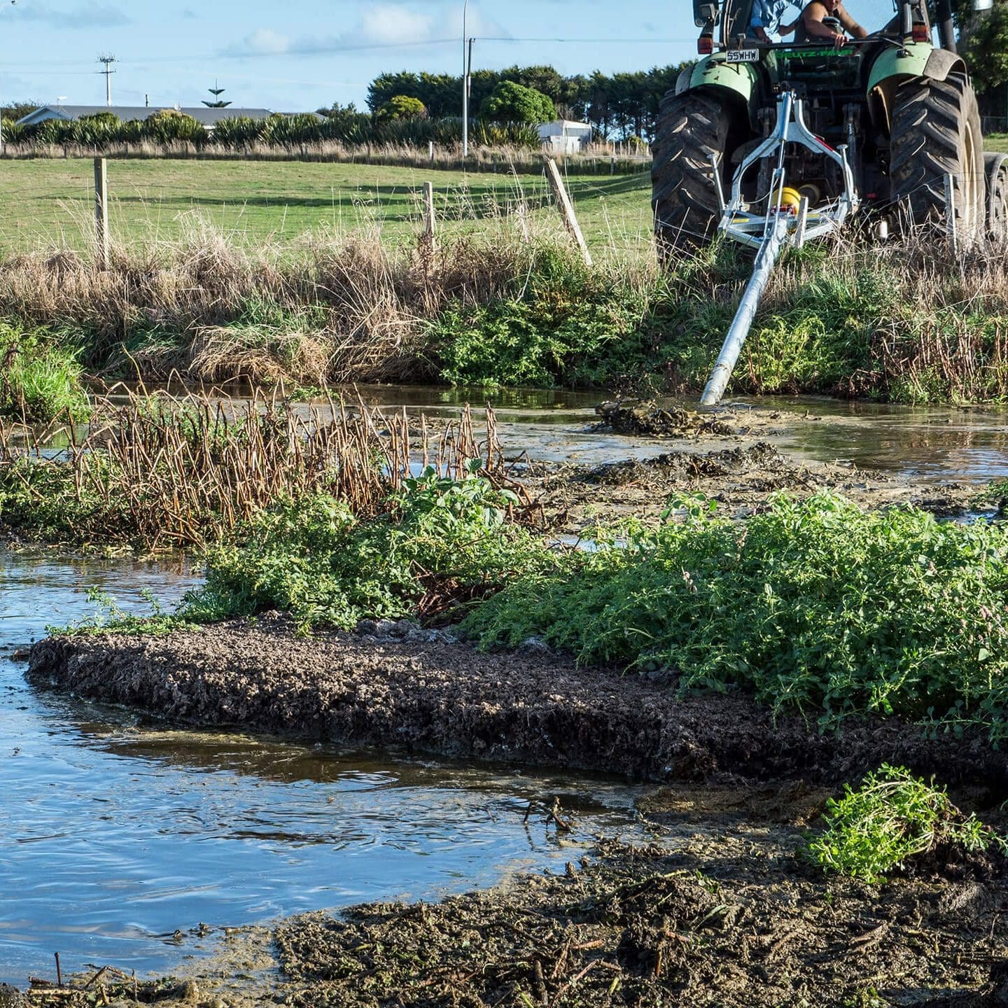 Effluent ponds get crusty, stirring regulary with a Nevada PTO Pond Stirrer can prevent pond crust from building up.